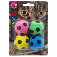Magic Cat lelu vaahtomuovijalkapallo 3,75cm 4kpl