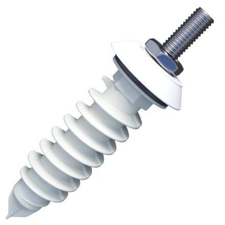 Eristeankkuri RAL 9010 valkoinen suojuksella - Pakkaus 1 kpl