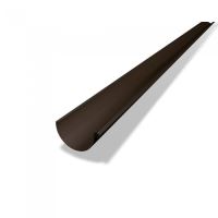 PREFA-kouru, alumiininen sadevesikouru Ø 125 mm, pituus 3M, Hasselpähkinänruskea P10 RAL 8019