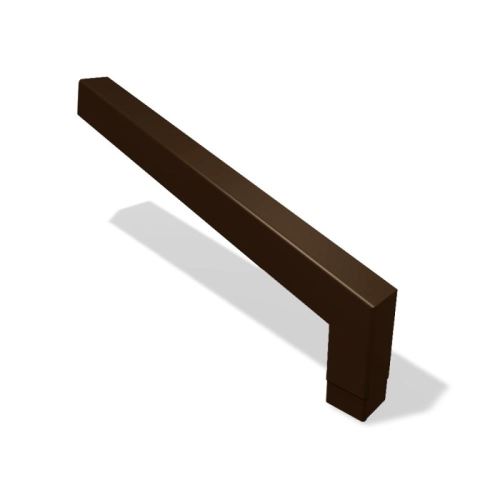 PREFA kulmikas alumiinikulma 72° pitkä 100 x 100 mm, Pähkinä P10 RAL 8019