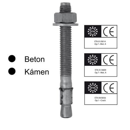 FRIULSIDER läpivientikiila FM753evo, M10x63 - ZB, aluslevyllä DIN 125 (ETA-sertifikaatti) - Pakkaus 50 kpl