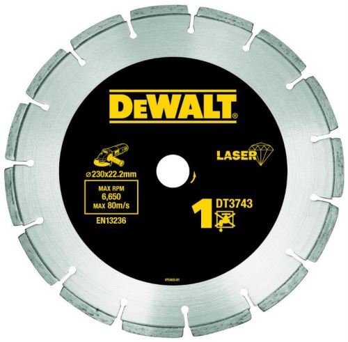DeWALT Laikka rakennusmateriaaleille ja betonille, kuivaleikkaus, 125 mm x 22,2 mm DT3741