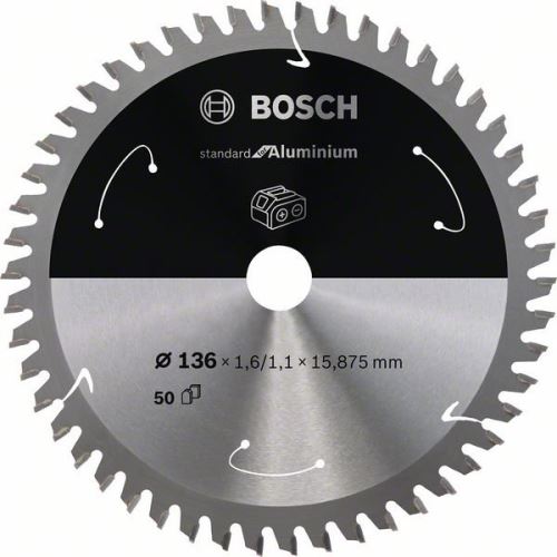 BOSCH Sahalaitaterä akkusaha; Standard for Aluminium 136x15,875x1,6/1,1x50T 2608837753