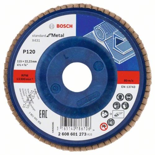 BOSCH Lamellihiomalaikka X431, SfM 115 mm, 22,23 mm, 40 2608601270
