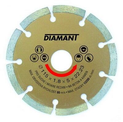 DIAMANT segmenttitimanttiterä 125x22,2 / 1 kpl pakkaus