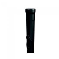 PREFA viemäriliitos Ø 100 mm tarkastusaukolla, pituus 1M, Musta P10 RAL 9005