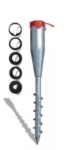 Maakierreruuvi VZM pyöreä 26-55x560mm, M8 / pakkaus 1 kpl - punainen korkki