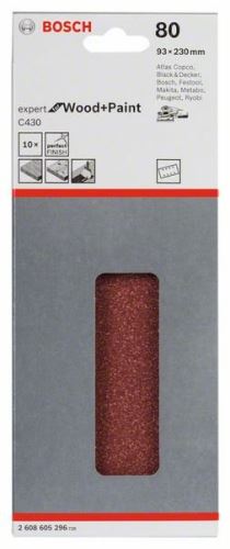 BOSCH hiomapaperi C430, 10 kpl 93 x 230 mm, 80 2608605296
