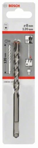 BOSCH Keskitys poranterä kuusiokantaadapterille ja SDS-plus 8 mm, 120 mm 2608596157