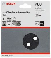 BOSCH Hiomapaperi F355, pakkaus 5 kpl 115 mm, 600 2608605113 (5)