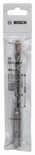 BOSCH SDS-plus-1 Poranterä iskuporille 8 x 100 x 160 mm 2608680270