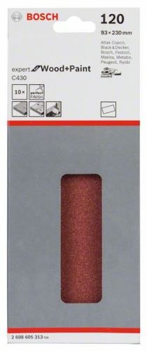 BOSCH Hiomapaperi (10 kpl); 93 x 230 mm, 40 2608605313