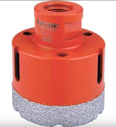 EXTOL Timanttireikäpora, halkaisija 53 mm, kierre M14 8801873