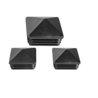 Neliömäinen jeku-tulppa, pyramidi 15x15 mm, musta / pakkaus 100 kpl Neliömäinen jeku-tulppa, pyramidi 15x15 mm, musta / pakkaus 100 kpl